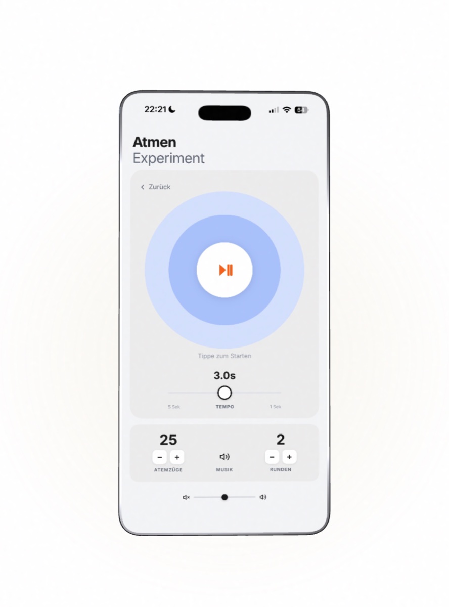 Atem App auf iPhone
